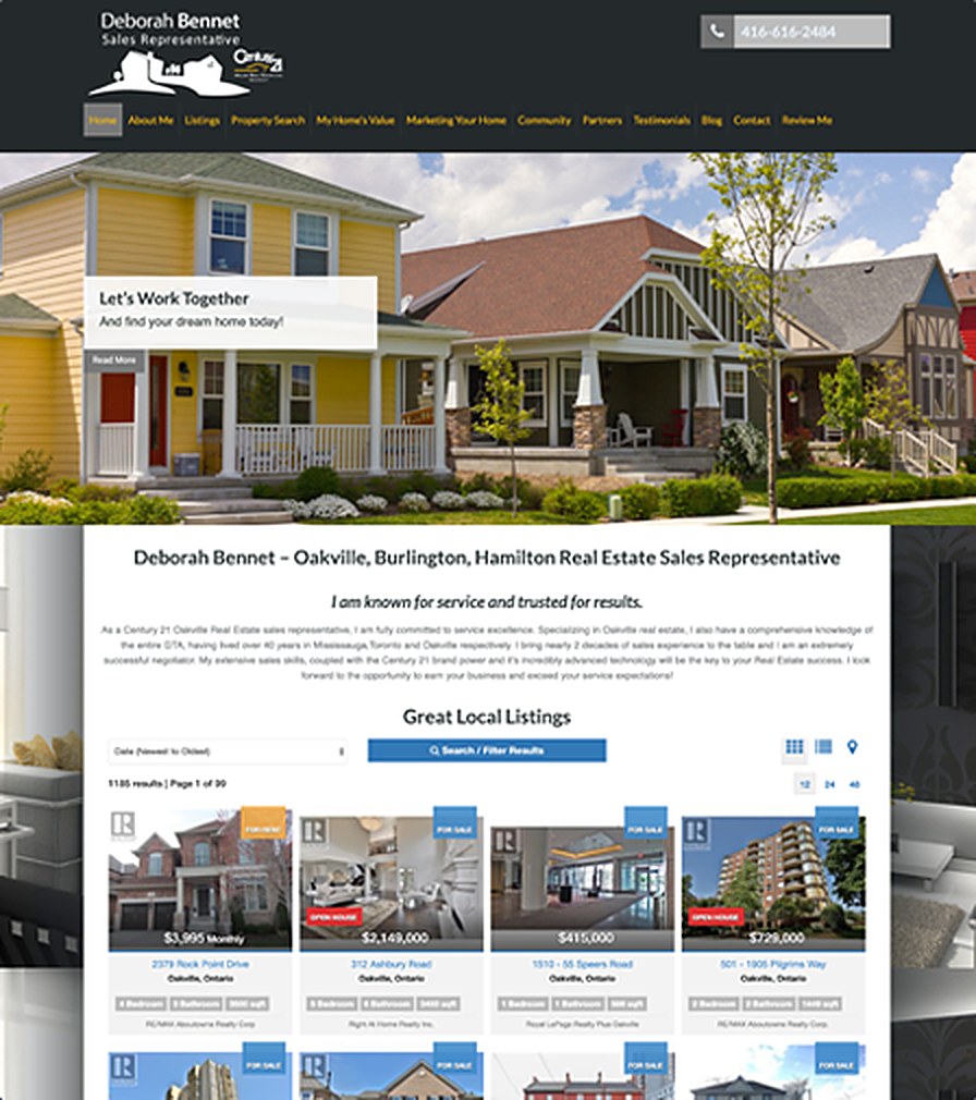 The previous real estate website